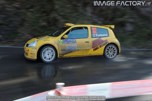 2008-04-19 Rally 1000 Miglia 1540 Torlasco-Brega - Renault Clio S1600